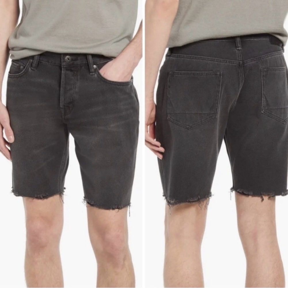Allsaints Men’s Swatch Denim Cutoff Shorts in Black - Size 30